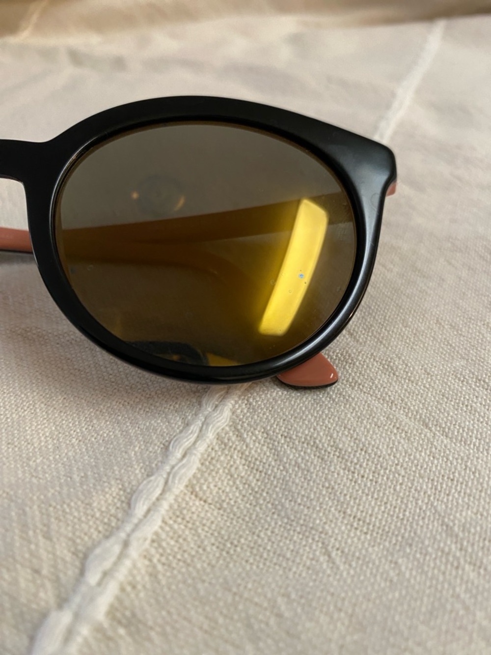 Prada SPR02X Black Pink Round Sunglasses Mirrored Lens - Picture 9 of 10
